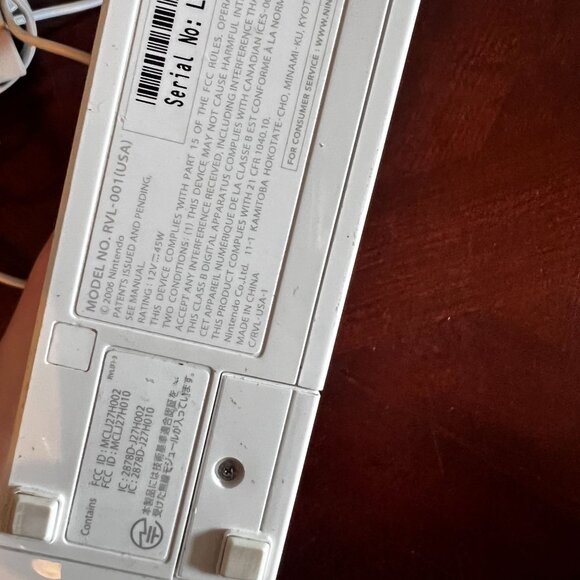 Nintendo Wii RVL-001 Console White With Cords & Sensor‎ Bar Tested - Picture 6 of 10